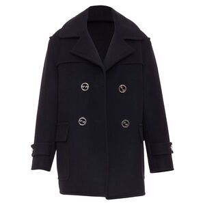 Gucci G button wool double breasted coat
